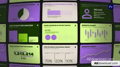 Colorful Infographics | MOGRT Premiere Pro template preview