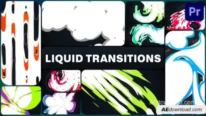 Colorful Liquid Transitions for Premiere Pro Premiere Pro template preview