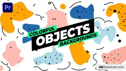 Colorful Objects Backgrounds Premiere Pro template preview