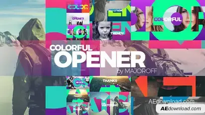 Colorful Opener Video Displays template preview