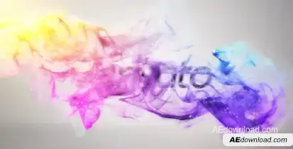 Colorful Particles Logo Reveal II Video Displays template preview