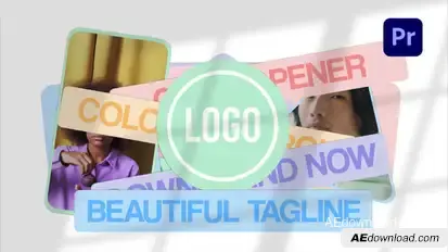 Colorful Rolling Intro Premiere Pro template preview