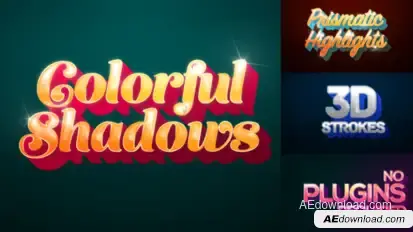 Colorful Shadows - Motion Titles Pack Video Displays template preview