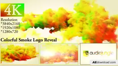 Colorful Smoke Logo Reveal Video Displays template preview