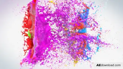 Colorful Splash Logo Video Displays template preview