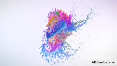 Colorful Splash Logo Reveal Video Displays template preview