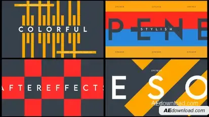 Colorful Typo Premiere Pro template preview