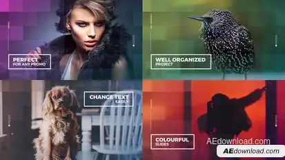 Colourful Slideshow Video Displays template preview