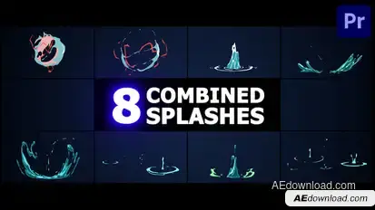Combined Splashes for Premiere Pro Premiere Pro template preview
