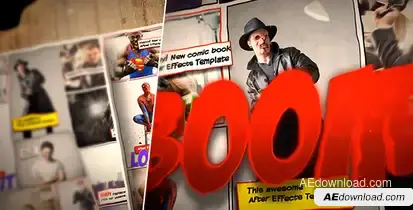 Comic Book Template Video Displays template preview