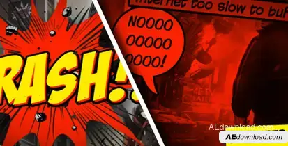 Comic Strip Video Displays template preview