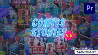 Comics Instagram Stories V.3 - Premiere Pro Premiere Pro template preview