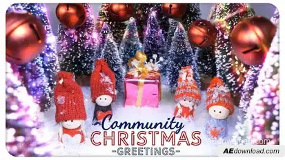 Community Christmas Greetings Video Displays template preview