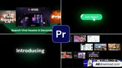 Company Explainer Typography Promo Premiere Pro template preview
