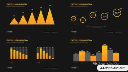 Company Infographics Presentation Video Displays template preview