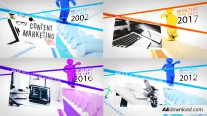 Company Timeline Slideshow Video Displays template preview