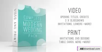 Complete Modern Wedding Pack – Videohive Video Displays template preview