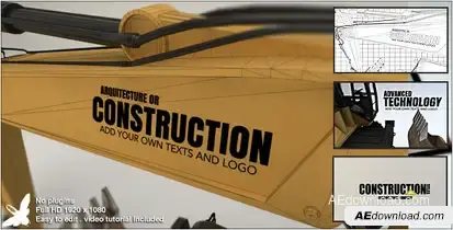 Construction Titles Video Displays template preview