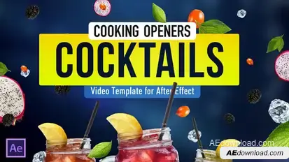Cooking Design Pack - Cocktails Video Displays template preview