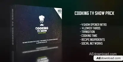Cooking TV Show Pack Video Displays template preview