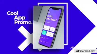 Cool App Promo Video Displays template preview