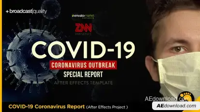 Corona COVID-19 Virus Broadcast Special Report Video Displays template preview