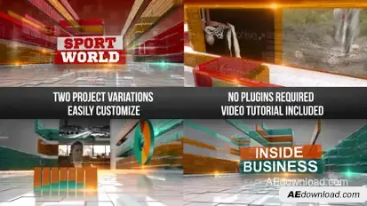 Corporate Business & Sports Show Intro Video Displays template preview