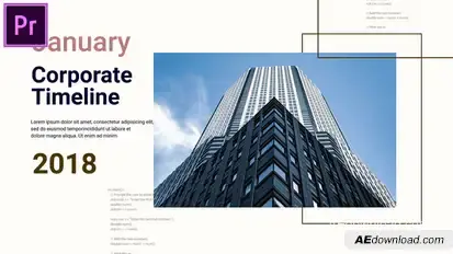 Corporate Company Timeline Slideshow MOGRT for Premier Pro Premiere Pro template preview