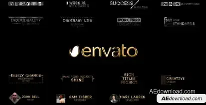 Corporate Golden Titles V.3 Video Displays template preview