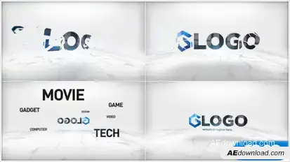Corporate Logo Intro Video Displays template preview