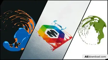 Corporate Logo V19 Liquid Hand Drawn Video Displays template preview