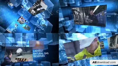 Corporate News Video Displays template preview