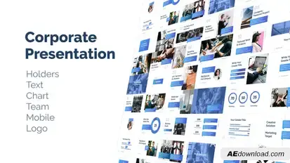 Corporate Presentation Bundle Video Displays template preview