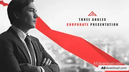 Corporate Presentation Three Angles Video Displays template preview