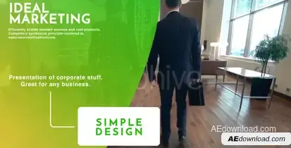 Corporate Slides 5 Video Displays template preview