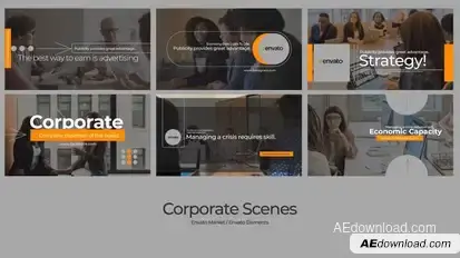 Corporate Typographic Scenes Premiere Pro template preview