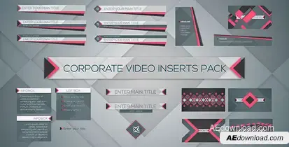 Corporate Video Inserts Pack Video Displays template preview