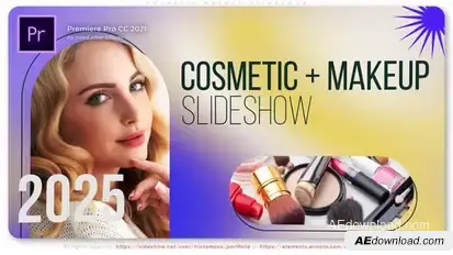 Cosmetic Makeup Slideshow Premiere Pro template preview