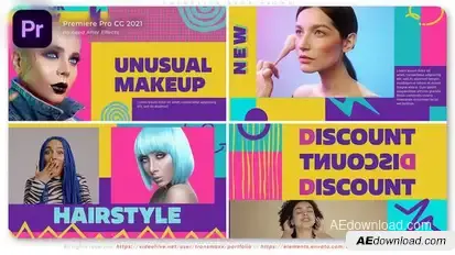 Cosmetics Shop Promo Premiere Pro template preview