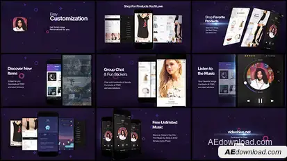 Cosmo l App Promo Kit Video Displays template preview