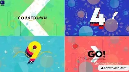 Countdown Premiere Pro template preview