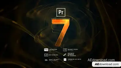Countdown Lines and Particles MOGRT Premiere Pro template preview