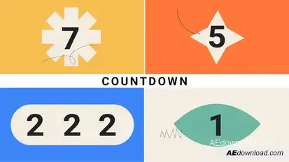 Countdown Minimal Premiere Pro template preview