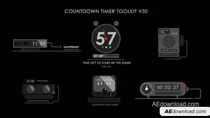 Countdown Timer Toolkit V30 Premiere Pro template preview
