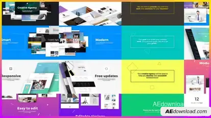 Creative Agency Presentation Video Displays template preview