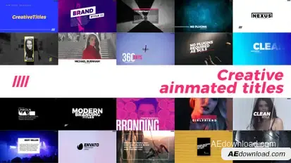 Creative Animated Titles Video Displays template preview