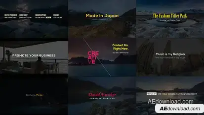 Creative Designer Titles Video Displays template preview