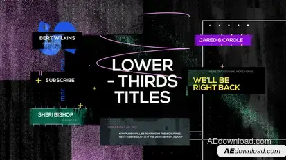 Creative Grunge Lower Thirds Premiere Pro template preview