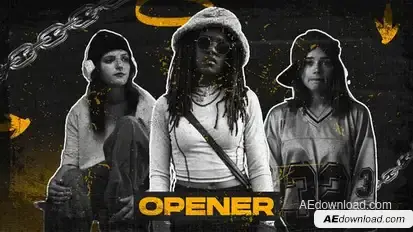 Creative Grunge Opener | MOGRT Premiere Pro template preview