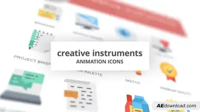 Creative Instruments - Animation Icons Video Displays template preview